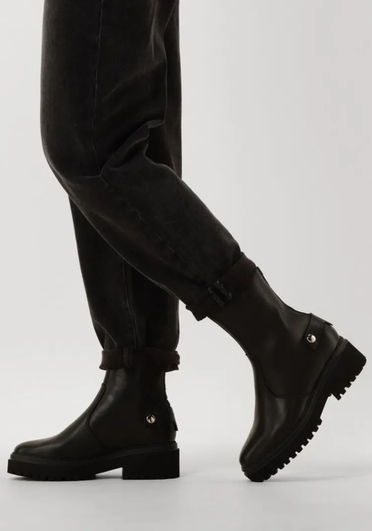 zwarte nubikk enkelboots fae leva fur