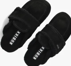zwarte nubikk instappers teddy fur