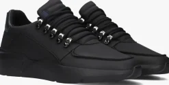 zwarte nubikk lage sneakers roque roman heren