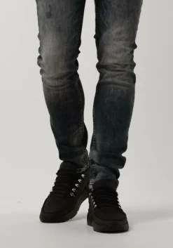 zwarte nubikk lage sneakers roque roman heren