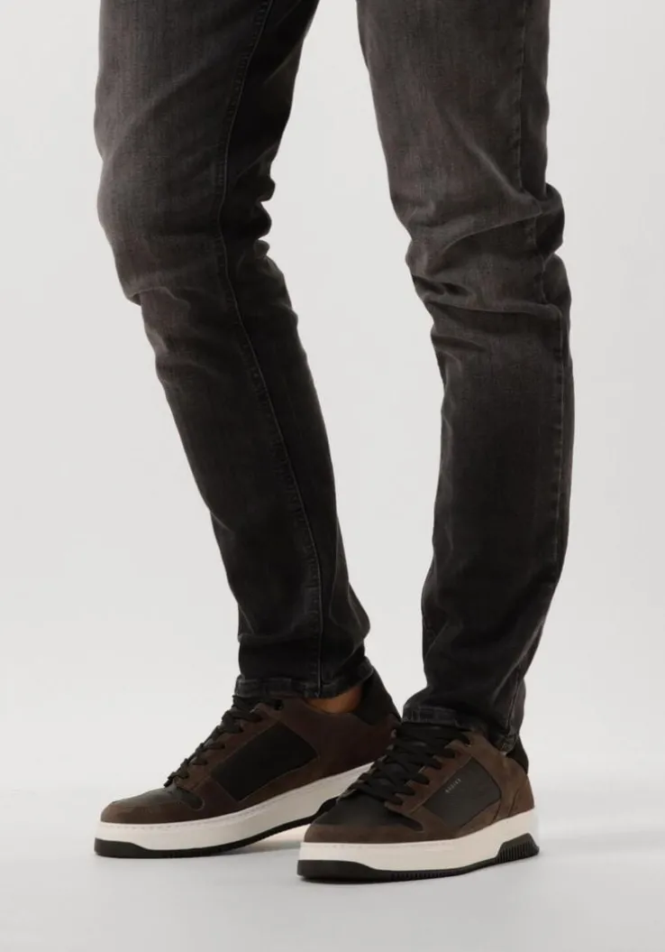 zwarte nubikk lage sneakers basket court heren