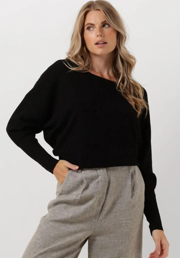 zwarte nukus top batwing pullover lurex
