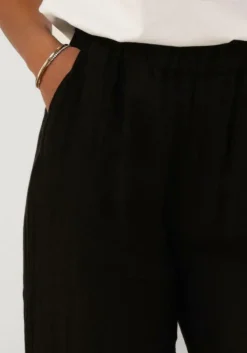 zwarte nukus wijde broek silky pants