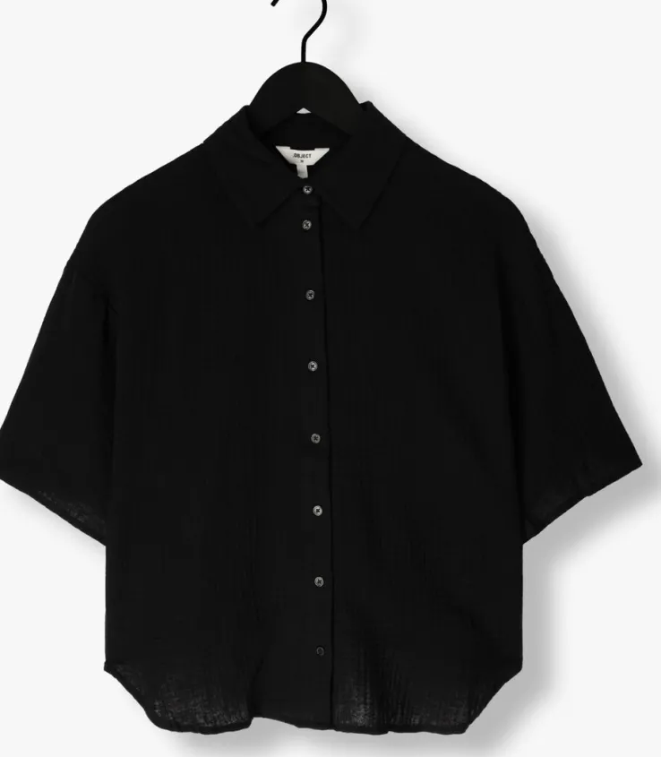zwarte object blouses objcarina 2/4 shirt rep