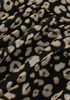 zwarte object midi jurk mariann l/s dress