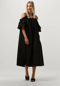 zwarte object midi jurk objcarla s/s dress 127
