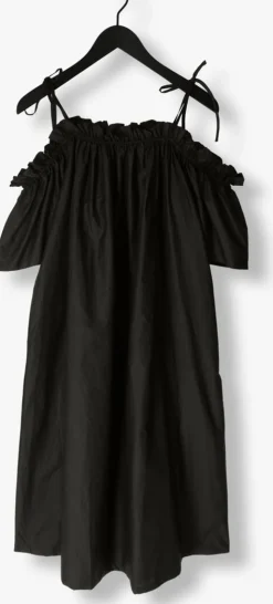 zwarte object midi jurk objcarla s/s dress 127