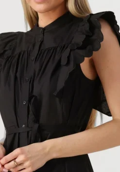 zwarte object midi jurk objhope chinna re s/s long dress