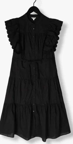 zwarte object midi jurk objhope chinna re s/s long dress