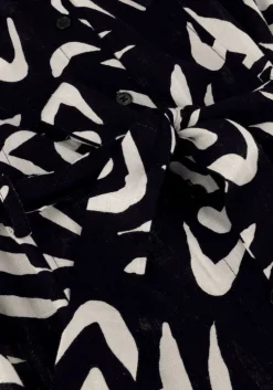 zwarte object midi jurk objemira tilda l/s dress