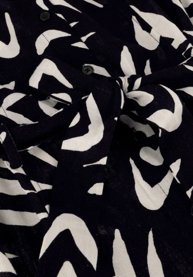 zwarte object midi jurk objemira tilda l/s dress