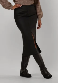 zwarte object midirok objnaya coated mw skirt