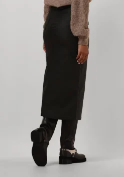 zwarte object midirok objnaya coated mw skirt