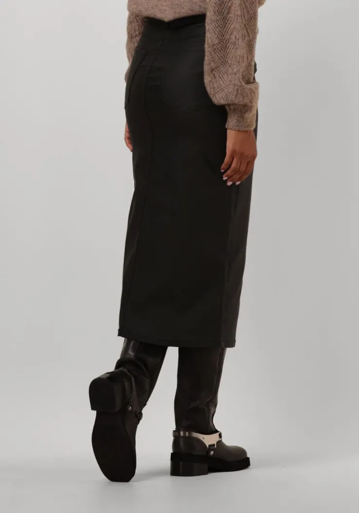 zwarte object midirok objnaya coated mw skirt