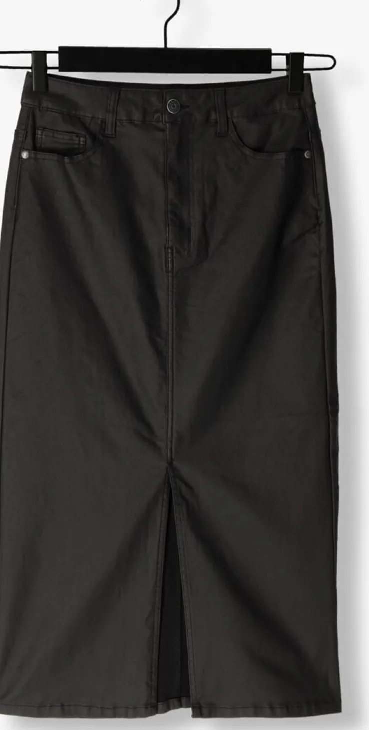zwarte object midirok objnaya coated mw skirt