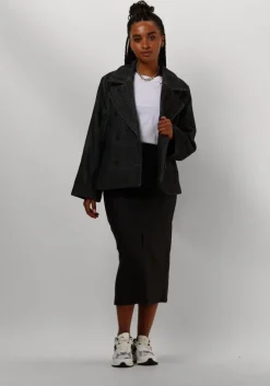 zwarte object midirok objnaya coated mw skirt