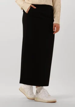 zwarte object midirok objlisa mw long skirt