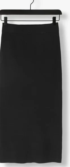 zwarte object midirok objreynard hw knit skirt