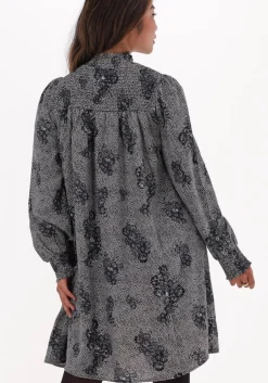 zwarte object mini jurk evelyn l/s short dress