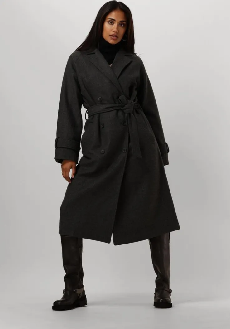 zwarte object mini jurk objray l/s knit rollneck dress