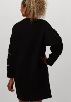 zwarte object mini jurk objdorina lo l/s sweat dress
