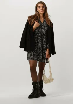 zwarte object mini jurk objmila gia l/s dress