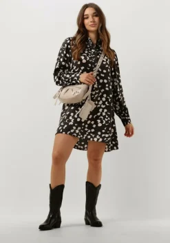 zwarte object mini jurk objomika l/s dress