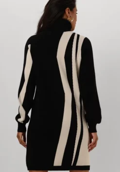 zwarte object mini jurk objray l/s knit rollneck dress