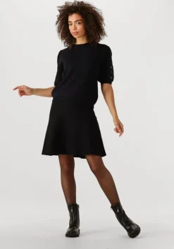 zwarte object minirok objreynard hw short knit skirt