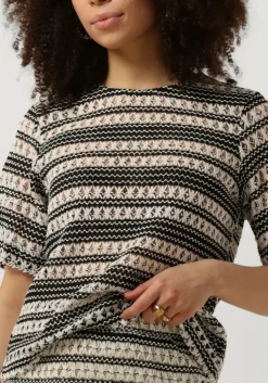 zwarte object top objarthine s/s t-shirt