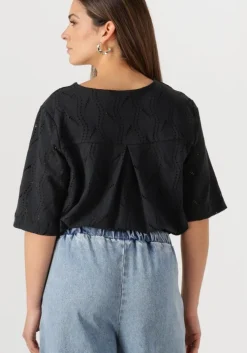 zwarte object top objava 2/4 lo o-neck top