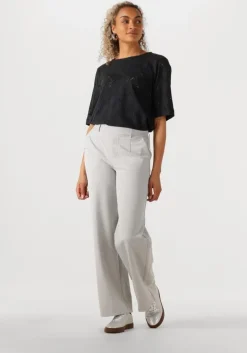 zwarte object top objava 2/4 lo o-neck top