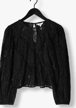 zwarte object top objbeverly l/s lo top