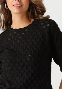 zwarte object top objsolejma re 2/4 pullover