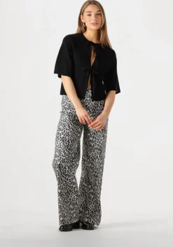 zwarte object top objulla parvi 2/4 knit cardigan