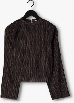 zwarte object tops & t-shirts lux l/s top 124