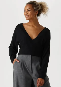 zwarte object trui objradja knit l/s re pullover