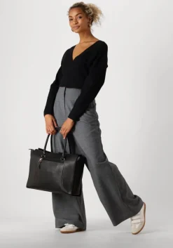 zwarte object trui objradja knit l/s re pullover