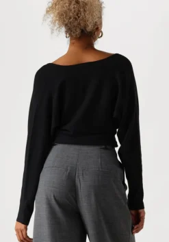 zwarte object trui objradja knit l/s re pullover