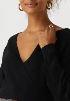 zwarte object trui objradja knit l/s re pullover