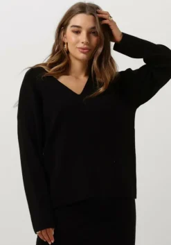 zwarte object trui objreynard v-neck pullover