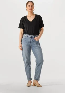 zwarte object t-shirt objannie re s/s v-neck top