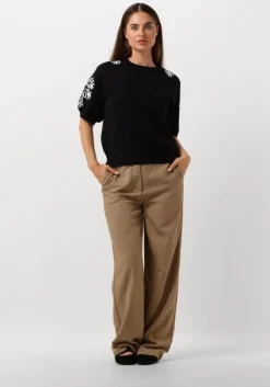 zwarte object t-shirt objrashia knit 2/4 re pullover