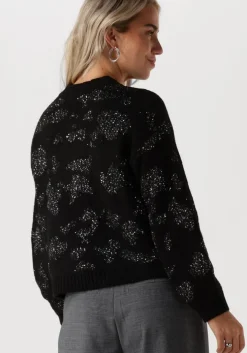 zwarte object vest objalora knit re l/s cardigan