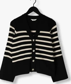 zwarte object vest objester l/s cardigan