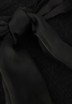 zwarte object vest objparvi sateen bow knit cardigan