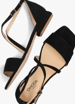 zwarte omoda platte sandalen karly06