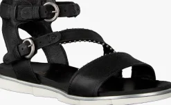 zwarte omoda platte sandalen 740013