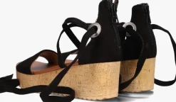 zwarte omoda sandalen met hak 722007