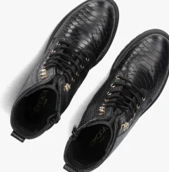 zwarte omoda veterboots lpmink-100